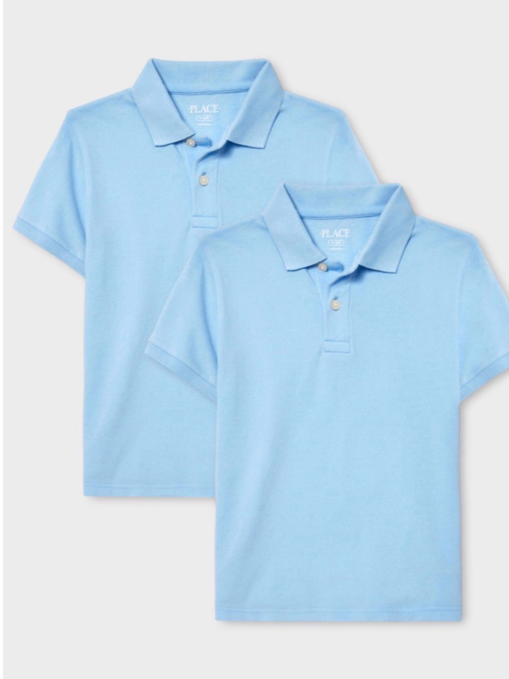 The Children's Place Boys' Short Sleeve Pique Polo, 2 Pack Blue Size L 10/12